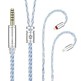 Yinyoo イヤモニ アップグレードケーブル 0.78mm 2pin 4.4mm 2メートル KBEAR ST16 Plus 5N単結晶銅銀メッキ 16芯 交換用リケーブル 2M長さ バランス イヤホンリケーブル hi-fiオーディオ イヤフォンケーブル （白と青・2pin4.4mm・2メートル）