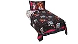 Monster High Fully Charged 3-Piece Twin Sheet Set - Black/White [並行輸入品]