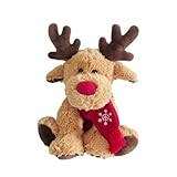 クリスマスヘラジカのぬいぐるみ、ヘラジカのぬいぐるみ、クリスマスのトナカイのぬいぐるみ、クリスマスの動物のぬいぐるみ、かわいいヘラジカのぬいぐるみ人形のおもちゃ、子供用ホームクリスマスデコレーション