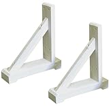 天然木製 ラティス用L字ベースDXデラックスタイプ(壁付け用スタンド) 2個セット ウォッシュホワイト WLL-2LDXWHT