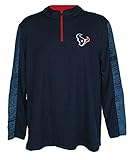 Houston Texans大人用サイズS 1 / 4 Zipプルオーバーシャツ – ネイビーブルー