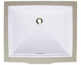 MR Direct U2450-W White Undermount Porcelain Lavatory Sink [並行輸入品]