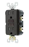 Leviton X7599-K 15-Amp 125-Volt Tamper Resistant SmartLockPro Slim GFCI Receptacle, Brown [並行輸入品]