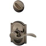 Schalge F94ACC620CAMLH Antique Pewter Interior Pack Accent Lever Left Handed Dummy Interior Pack wit