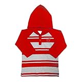 NCAA Wisconsin Badgers Toddler Boysラグビー半袖フード付きシャツ、サイズ3、レッド/ヘザー