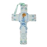 Pacific Giftware Jesus Loves Me Little Boy Prayer Cross Porcelain Bisque Finish Figurine 5.5'' W [並行