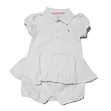 (ポロ ラルフローレン チルドレンズウェア)POLO RALPH LAUREN CHILDRENSWEAR ベビー 女の子 ショートオール Cotton Peplum Polo Shortall ホワ