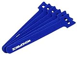 Monoprice Hook & Loop Fastening Cable Ties 6inch, 100pcs/Pack - Blue [並行輸入品]