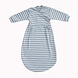 Organic Cotton Summer Baby Sleeping Bag-Grey/Blue-50/56 0-3m by IOBIO