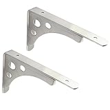 DouperDirect 304ステンレススチール　棚受けブラケット　DIY建築金具　1ペア入れ　長さ20㎝アーム　耐荷重マックス50㎏頑丈金具（板なし）