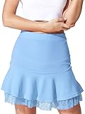 JayJayレディースBasicストレッチフレアスケーターレースミニスカート US サイズ: 3L カラー: ブルー