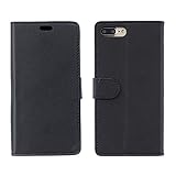 【 Judaz 】 The Simpicity 手帳ケース Apple iPhone 7 Plus/iPhone 8 Plus (アイフォン7 プラス / 8 プラス 5.5インチ) 用 手帳型 ケース (ブラック) スタンド機能 スマホケース 横開き PU革 カード入れ 財布型 カバー あいふぉん7+ / 8+ iPhone7Plus / iPhone8Plus 簡素 黒