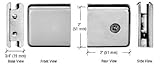 C・R・Laurence bgcu1bn CRLつや消しニッケルBeveledスタイルnotch-in-glass固定パネルu-clamp