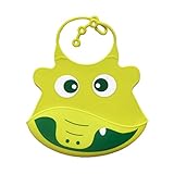 Tovadoo ベビー 食事用エプロン キャラクター柄　シリコーン製　バンド調整可　防水　水洗い簡単　出産祝い　プレゼント　九色入　18cm*26.5cm
