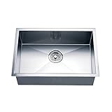 daweier esq240900 Squareシンクシングルボウル、18ゲージ