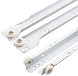 prime-line製品R 7210引き出しスライドキット、15 – 3 / 4で。、スチールトラック、ホワイトパウダーコート