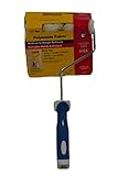 Work Tools International 54247 6-Inch Whizz Premium Mini Paint Roller with 14-Inch Handle, Gold Stri