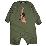 (シスキー) shisky 前開き プリント 長袖 ロンパース カバーオール ツナギ ベビー服 スナップボタン 綿 ベビー 男の子 女の子 ホワイト 70cm 547-56【8-2】カーキ・ネコ