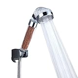 Merssavo ハンドシャワー高圧力30％節水透明カットL直径8cm