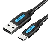 VENTION USB Type C ケーブル usb a to c 高速充電 在宅勤務 Android USBC機器対応 ブラック (1m / COKBF)