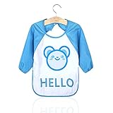 ベビービブ　エプロン　長袖　防水　可愛い　カートン　男女兼用　赤ちゃん　子供　遊び用　食事 (色10)