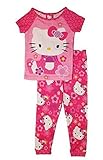Hello Kitty Infant Toddler Girls文字パジャマセットピンク、12か月)