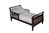 American Baby Company Heavenly Soft Minky Dot Chenille Toddler Bedding Set, Gray, 4 Piece by America