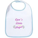 CafePress Opa's Little Angel Girl Bib - Standard Sky Blue by CafePress