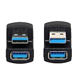 CYケーブル 2個/セットアップ ダウンアングル USB 3.0 アダプター A オス - メス 延長 180度 5Gbps