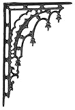 B & Pランプ12 "アイアンシェルフブラケット、ゴシック、ペア