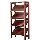アイリスオーヤマ ラック 木製 ウッディラック 斜めシェルフ 幅58.5×奥行26.5×高さ118.5cm ブラウン WOR-120N