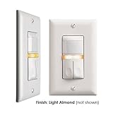 Wattstopper CS-350-N-LA 600W, 120V Pir Dual Relay Wall Switch Vacancy Sensor with Nightlight, Light 