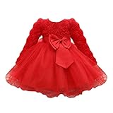 ブライズメイド結婚式ドレス、balakieフラワーベビーガールプリンセスブライズメイドページェントガウン誕生日パーティードレス 6M レッド BK-15989