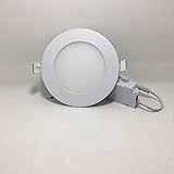 PRODELI超明るい超薄型ラウンドLEDパネルライト6W AC85~265Vリセス天井照明ナチュラルホワイト（4000~4500K）LEDドライバ