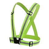 Best Reflective Runningベスト、グリーン安全ギア反射ベスト高可視性Day and Night
