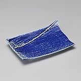 山下工芸 (Yamasita craft) 藍紺しぶき焼物皿 162-10-676