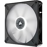 CORSAIR ML140 LED ELITE、AirGuide 付き 140mm 磁気浮上式 ホワイト LED ファン、増設用シングルパック CO-9050124-WW