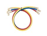 FUSOチャージホース 全長150cmR134a用チャージホース赤青黄3本セット(1/4"タイプ)FS-723A