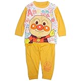 アンパンマン パジャマ ベビー 赤ちゃん 男の子 上下 綿100% 腹巻付 長袖 アンパンマン-イエロー 80cm