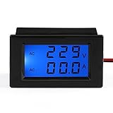 デジタル 電流 電圧 マルチメータ AC 100〜300V 100A アンペア数 メーター テスティング ゲージ パワーモニタ LCD デュアルディスプレイ とともに電流トランス