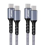 GHNTJAP USB C to USB C ケーブル 0.3M/2本セット タイプc ケーブル PD対応 60W急速充電 高速転送 Type C to Type C 断線防止 iPhone 16、MacBook、iPad、Galaxy等usb-c機種対応