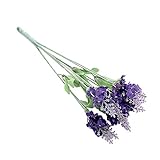 Walmeck 人工ラベンダーシルクフラワーブーケ 結婚式 ホームパーティー 飾り ディスプレイ用 10個 OZY9153612518161VI