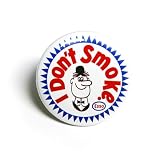 缶バッチ 〔ESSO I Don't Smoke〕 モーター/アドバタイジング カンバッチ アメリカ雑貨 アメリカン雑貨