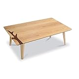 Takatatsu&amp;Co.(有)高松辰雄商店 BOULOGNE ブローニュ 120 天然木ナラ材 枝1本タイプ 可愛い天板 天板3D加工 ローテーブルヒーター無しこたつテーブル 座卓 国産 タカタツ