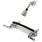 Builders Shoppe 3320CP/4010CP Mobile Home Non-Metallic Two Handle 8" Shower Faucet Valve with Matchi