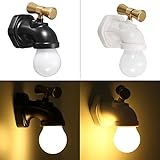 ILS - Rechargeable Water Tap Shape LED Night Light Sound Control Home Wall Decor Gift