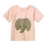 People Tree(ピープル・ツリー) オーガニックコットン ベビー エレファント Tシャツ 70㎝ ピンク