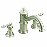 Moen TS214BN Waterhill Two-Handle High Arc Roman Tub Faucet, Brushed Nickel [並行輸入品]