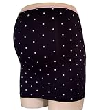 ネトゥル マイクロファイバードット柄ベルト内臓タイプ妊婦帯 L ブラック 6042