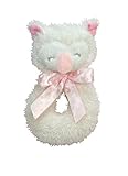 Stephan Baby Sleepy Owl Cuddle Soft Plush Ring Rattle, Pink by Obsolete